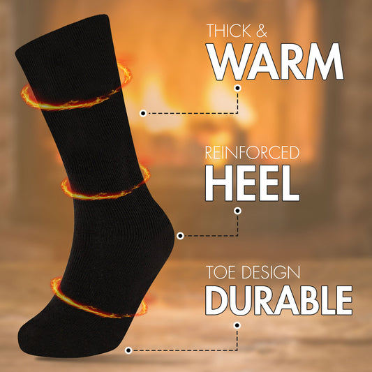 3 Pairs Men’s Thermal Socks UK 6–11 – Extra Warm Winter Socks