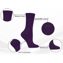 Load image into Gallery viewer, 3-Pairs-Ladies_Diabetic_Socks_for_women-compression_socks-purple_socks-HiFEN_UK