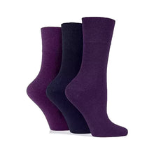 Load image into Gallery viewer, 3_pair_multipack-ladies_diabetic_socks_for_women-diabetic-socks-compression-socks-purple_socks_for_women-HiFEN_UK