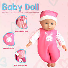 Load image into Gallery viewer, 13 Inch Vinyl Reborn Baby Doll With Sleep Bag &amp; Accessories