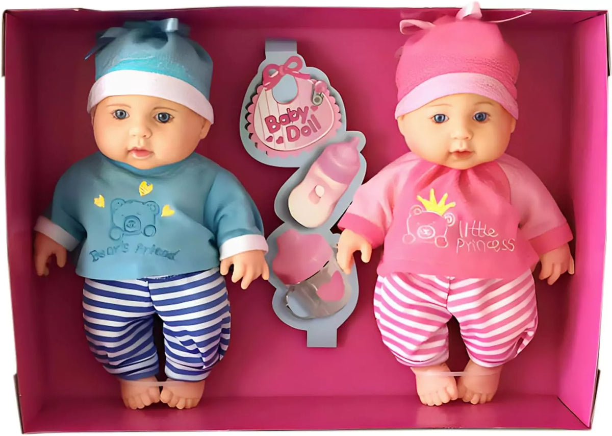 Twin dolls boy and top girl