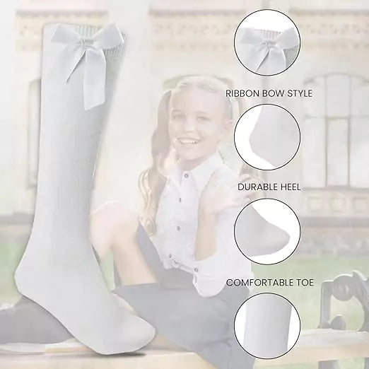 white-bow-socks