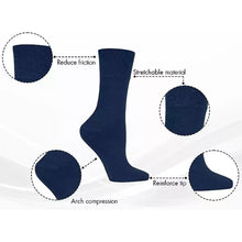 Load image into Gallery viewer, 3_pair_multipack-womens_socks-calf_socks-diabetic_socks_for_women-black_socks-ladies_diabetic_socks-HIFEN_UK