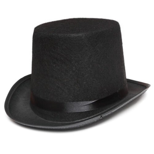 HiFEN® Adult Black Satin Victorian Top Hat