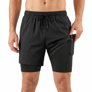 HiFEN® Men’s Running 2 in 1 Shorts, Quick Dry Gym Workout Training Sports Shorts with Liner & Phone Pocket, Breathable Athletic Jogging Shorts for Fitness Outdoor Sports