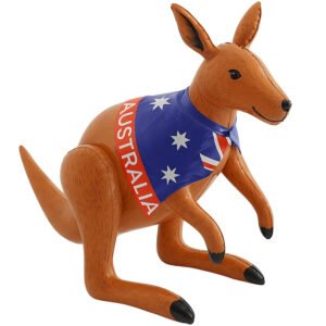 HiFEN® Inflatable Kangaroo with Australian Flag Design – 70cm Giant Aussie Party Decoration & Fun Toy