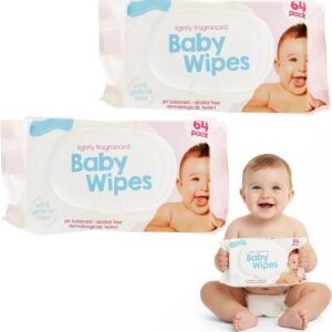 Lightly 𝐅𝐫𝐚𝐠𝐫𝐚𝐧𝐜𝐞𝐝 Sensitive Baby Wipes – Soft Wet Wipes Baby for Newborn – Hypoallergenic 𝐒𝐜𝐞𝐧𝐭𝐞𝐝 Baby Wipes Multipack for Gentle Skin Cleaning & Nappy Changing Hygiene (120 Pack)