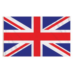 3FT x 2FT United Kingdom Flag Great Britain National Union Jack Flag High-End Polyester with Metal Eyelets for Indoor Outdoor Decorations Red/Blue/White 3x2 Ft