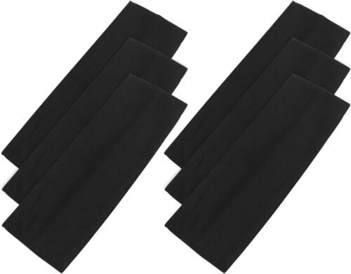 HiFEN® Women's Black Yoga Headbands – 6 Pack