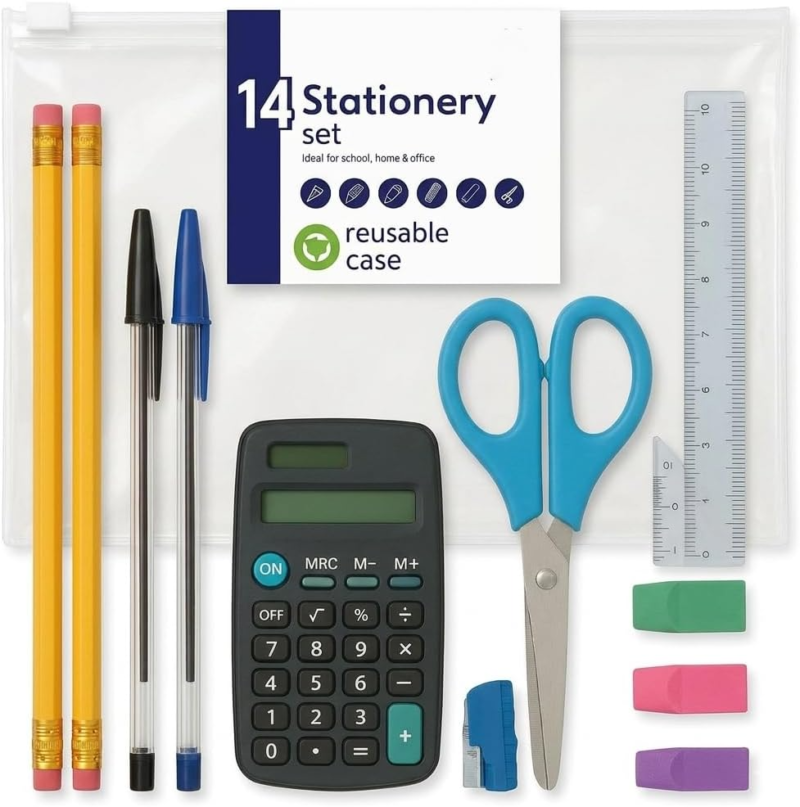 HiFEN® 14PCS School Stationery Set with Calculator