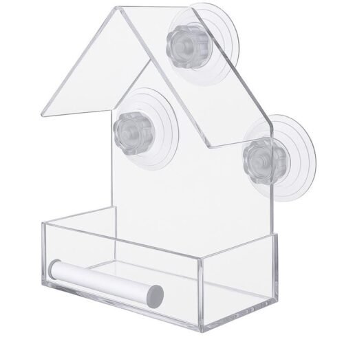 HiFEN® Window Bird Feeder – Acrylic Bird Feeder with Suction Cups