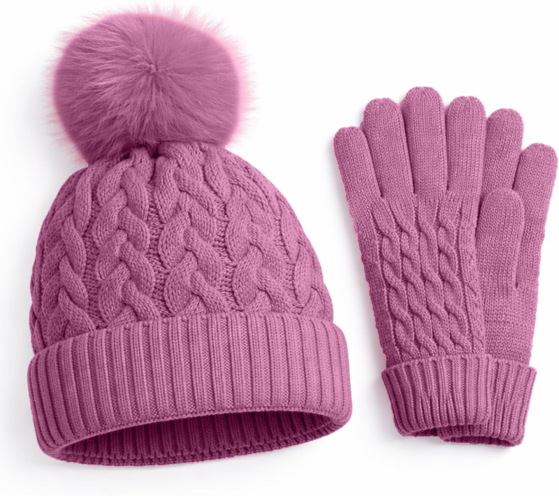 HiFEN® Women's Winter Beanie & Gloves Set