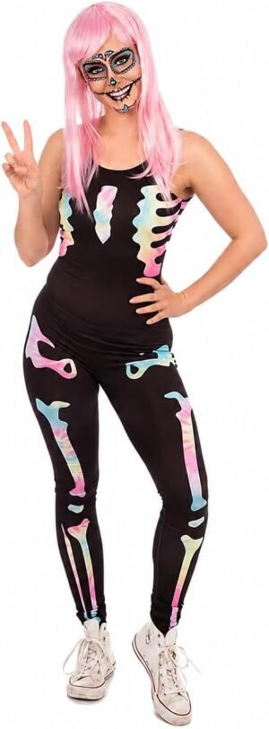 Women's Skeleton Costume Jumpsuit