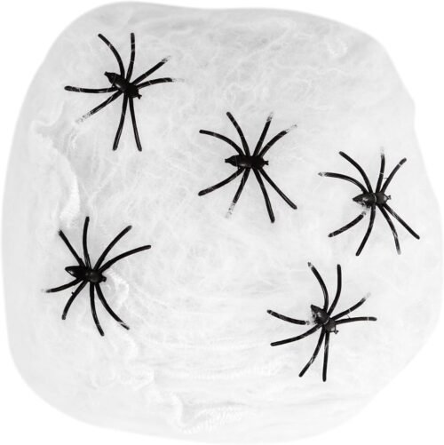 40g Halloween Spider Web Decoration with 5 Fake Spiders