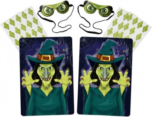Stick the Nose on the Witch Game with Poster